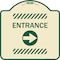 Signmission Flex Post Entrance with Right Arrow Decal for Flex Paddle Aluminum Sign, 18" L, 18" H, TG-1818-23959 A-DES-TG-1818-23959 - alternate 1